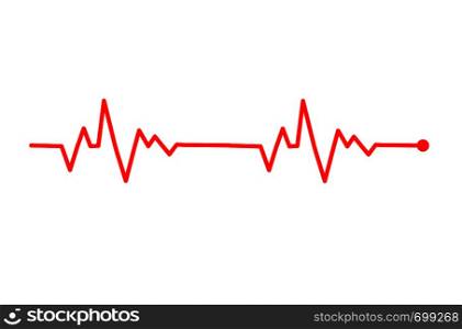Heart beat line Vector illustration eps 10 on white background. Heart beat line Vector illustration