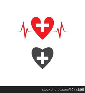 heart beat line vector ilustration