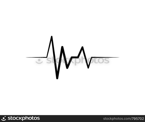 heart beat line vector ilustration