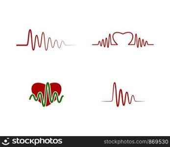 heart beat line vector ilustration