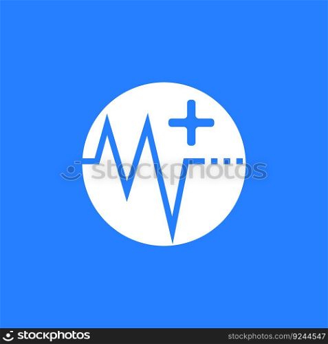 Heart beat logo or pulse line logo for medical medicine with modern vector illustration concept
