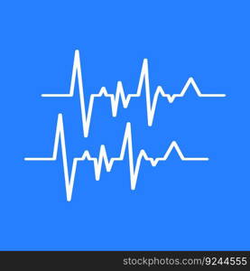 Heart beat logo or pulse line logo for medical medicine with modern vector illustration concept