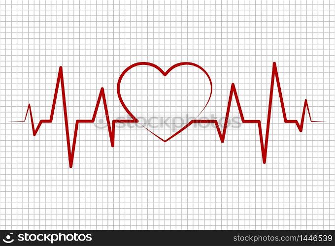 Heart beats, cardiogram.Pulse of life line forming heart shape. Medical design.Healthcare, medical background with heartbeat cardiogram. vector eps10. Heart beats, cardiogram.Pulse of life line forming heart shape. Medical design.Healthcare, medical background with heartbeat cardiogram.vector