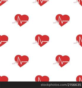 Heart beats pattern seamless background texture repeat wallpaper geometric vector. Heart beats pattern seamless vector