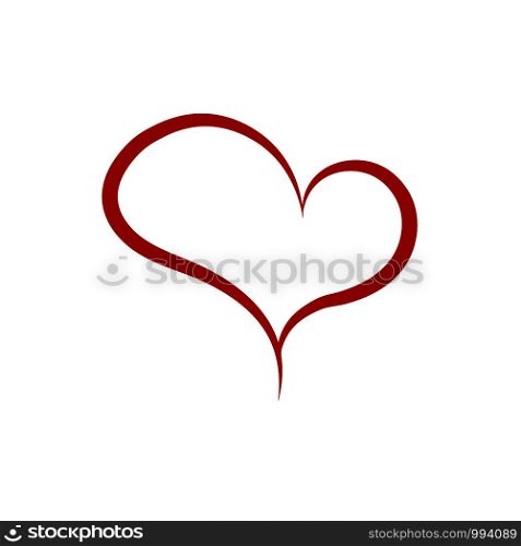 Heart brush icon. Valentines holidays. Vector eps 10. Heart brush icon