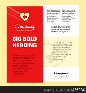 Heart Business Company Poster Template. with place for text and images. vector background