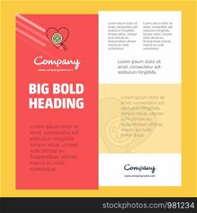 Heart Business Company Poster Template. with place for text and images. vector background