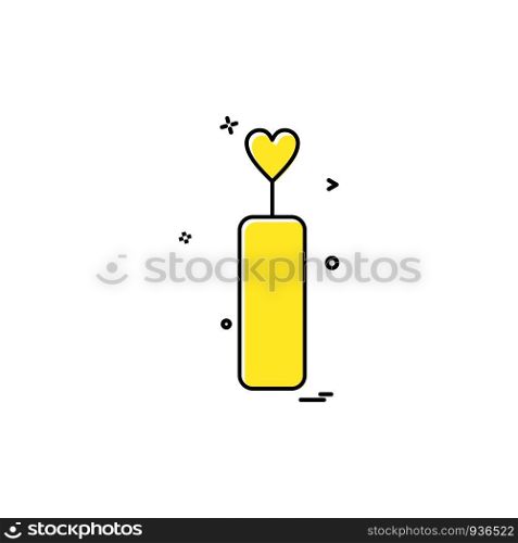 heart candle candle light dinner icon vector design