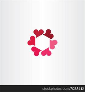 heart circle rotation icon logo vector love