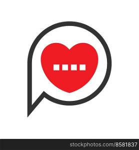 Heart concept logo design illustration