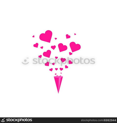 Heart confetti burst isolated. Valentines day concept. Heart shapes background. Vector festive illustration.. Heart shapes background. Heart confetti burst isolated. Valentines day concept. Vector festive illustration.