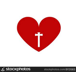 Heart cross icon