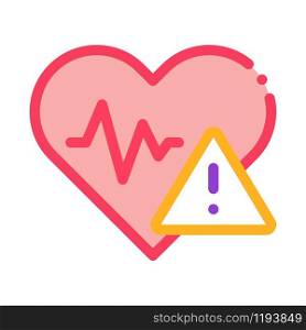 Heart Disease Icon Vector. Outline Heart Disease Sign. Isolated Contour Symbol Illustration. Heart Disease Icon Vector Outline Illustration