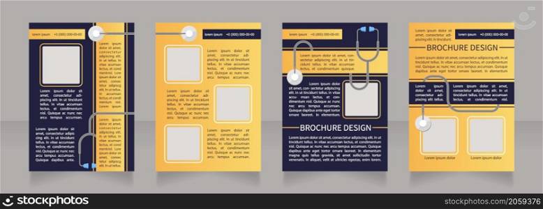 Heart disorders symptoms and signs blank brochure layout design. Vertical poster template set with empty copy space for text. Premade corporate reports collection. Editable flyer paper pages. Heart disorders symptoms and signs blank brochure layout design