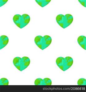 Heart earth pattern seamless background texture repeat wallpaper geometric vector. Heart earth pattern seamless vector