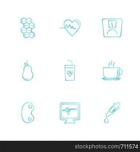 heart , ecg , dropper, kidney , tea , fruits , health , fitness , medical , dollar, lock , heart , ecg , pear , kifdnet , beans , medicine , plants , nature , icon, vector, design, flat, collection, style, creative, icons