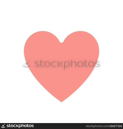 Heart flat color ui icon. Like button. Expressing love. Sharing reaction. Appreciation for content. Simple filled element for mobile app. Colorful solid pictogram. Vector isolated RGB illustration. Heart flat color ui icon