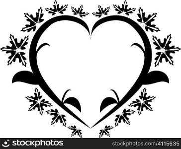 Heart floral tattoo