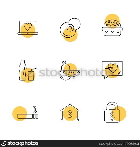 heart , food , fruits , lock , bank , fruits , health , fitness , medical , dollar, lock , heart , ecg , pear , kifdnet , beans , medicine , plants , nature , icon, vector, design, flat, collection, style, creative, icons