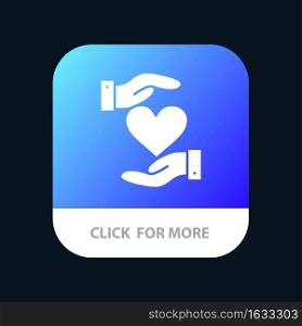 Heart, Give, Hand, Favorite, Love Mobile App Icon Design