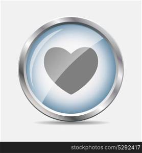 Heart Glossy Icon Isolated Vector Illustration EPS10. Heart Glossy Icon Vector Illustration