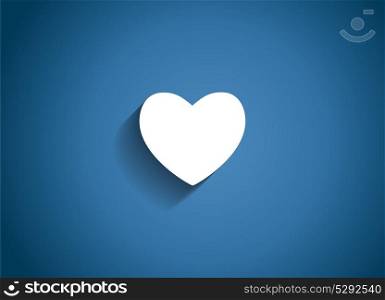 Heart Glossy Icon Vector Illustration on Blue Background. EPS10. Heart Glossy Icon Vector Illustration