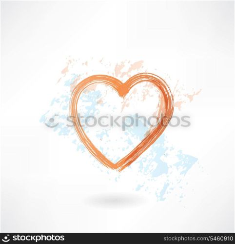 Heart grunge icon
