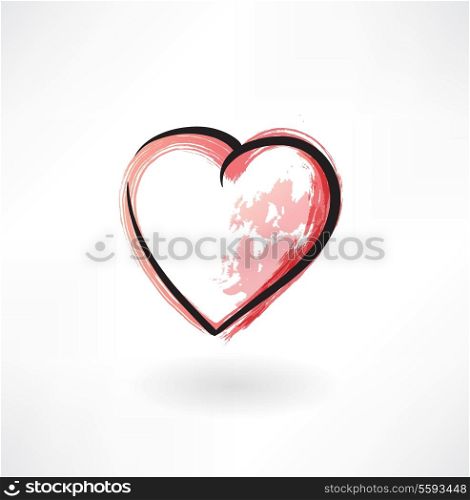 heart grunge icon