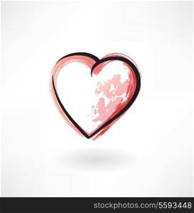 heart grunge icon