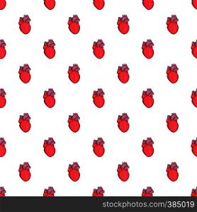 Heart human pattern. Cartoon illustration of heart human vector pattern for web. Heart human pattern, cartoon style