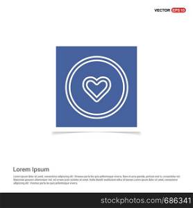 Heart icon - Blue photo Frame