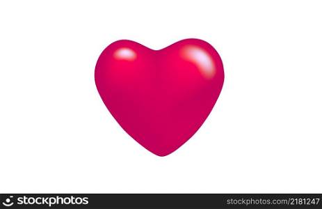 Heart icon, design element related to Valentine’s Day