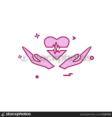 Heart icon design vector