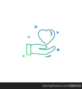 Heart icon design vector