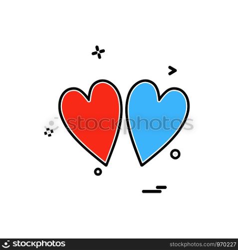 Heart icon design vector