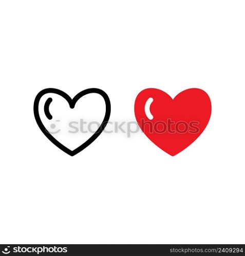 Heart Icon Design Vector Logo Template Illustration Sign And Symbol