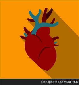 Heart icon. Flat illustration of heart vector icon for web. Heart icon, flat style
