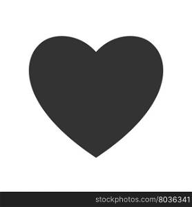 Heart icon. Heart shaped black symbol icon. Vector illustration