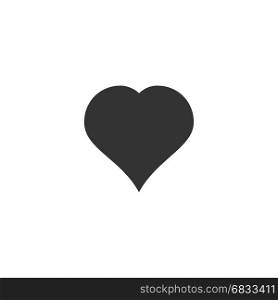 Heart icon in a flat style on white background. Heart Icon Vector. Love symbol. Valentine s Day sign, emblem isolated on white background with shadow, Flat style for graphic and web design, logo. EPS10 pictogram