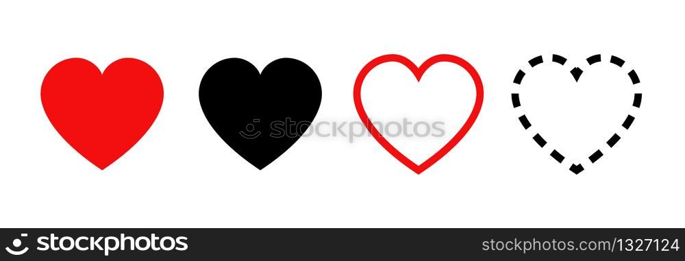 Heart icon isolated on white background. Linear vector illustration. Love wedding concept. EPS 10