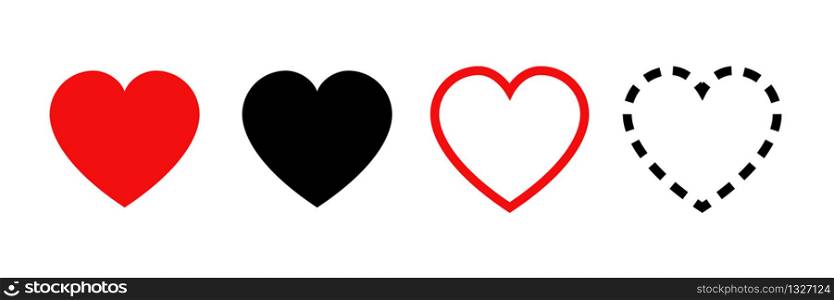 Heart icon isolated on white background. Linear vector illustration. Love wedding concept. EPS 10