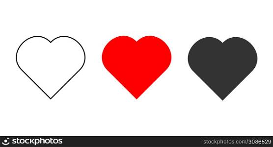Heart icon. Love illustration symbol. Sign valentyne vector.