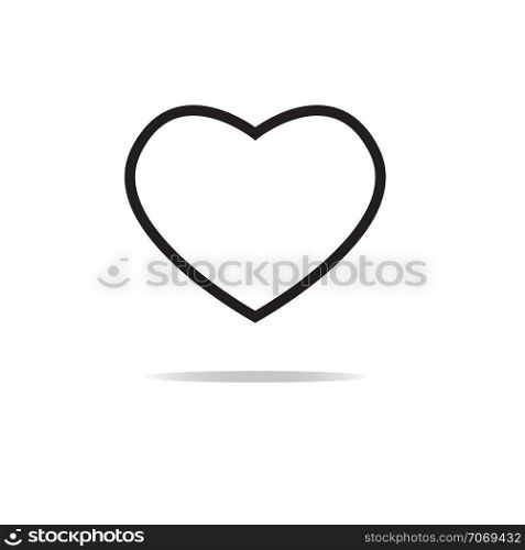 heart icon on white background. flat style. Valentine heart icon for your web site design, logo, app, UI. heart symbol. Valentine heart sign.