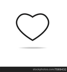 heart icon on white background. flat style. Valentine heart icon for your web site design, logo, app, UI. heart symbol. Valentine heart sign.