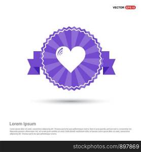 Heart icon - Purple Ribbon banner