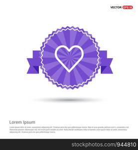 Heart icon - Purple Ribbon banner