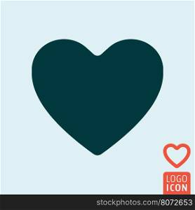Heart icon. Simple heart symbol. Vector illustration. Heart icon isolated