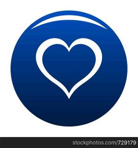 Heart icon. Simple illustration of heart vector icon for any design blue. Heart icon vector blue
