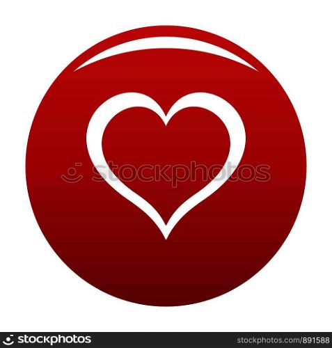 Heart icon. Simple illustration of heart vector icon for any design red. Heart icon vector red