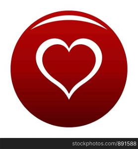Heart icon. Simple illustration of heart vector icon for any design red. Heart icon vector red